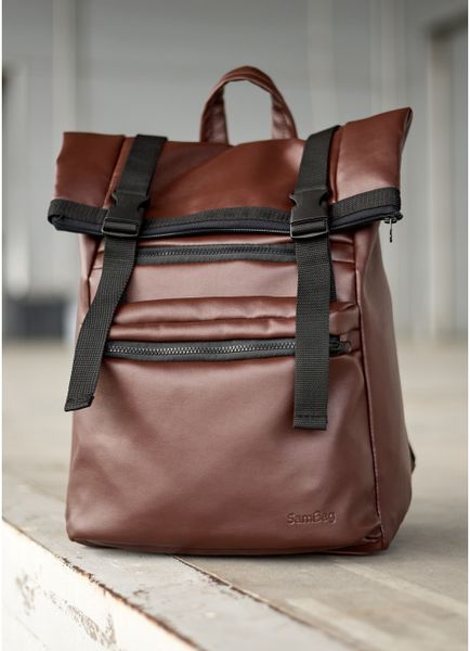 Чоловічий рюкзак ролл Sambag RollTop LTT шоколадний 1087 фото