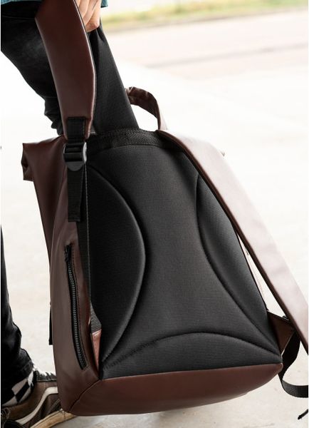 Чоловічий рюкзак ролл Sambag RollTop LTT шоколадний 1087 фото